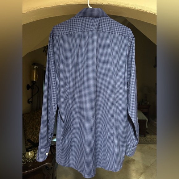 Charles Tyrwhitt Navy Check Dress Shirt - Picture 2 of 3